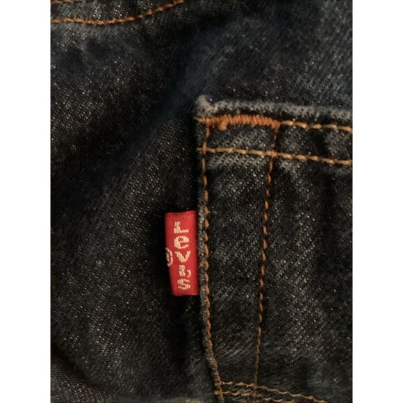 Levi’s 501 Men’s Button Fly Straight Leg Dark Wash Jeans 34x31 Actual - Picture 9 of 15